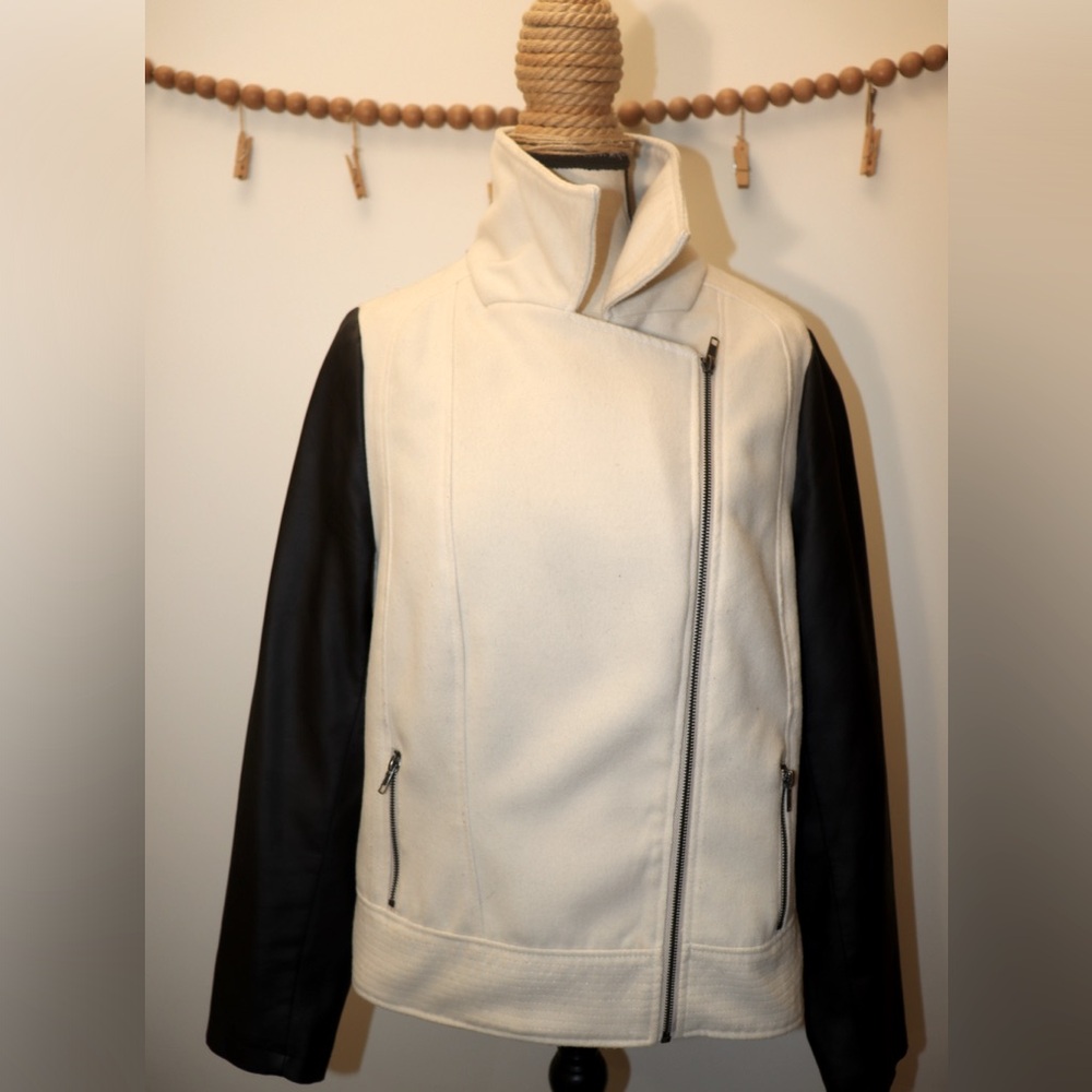 Nordstrom for Democracy PEACOAT with Leather Sleeves